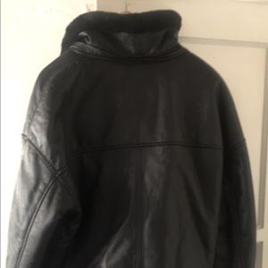 Black leather jacket